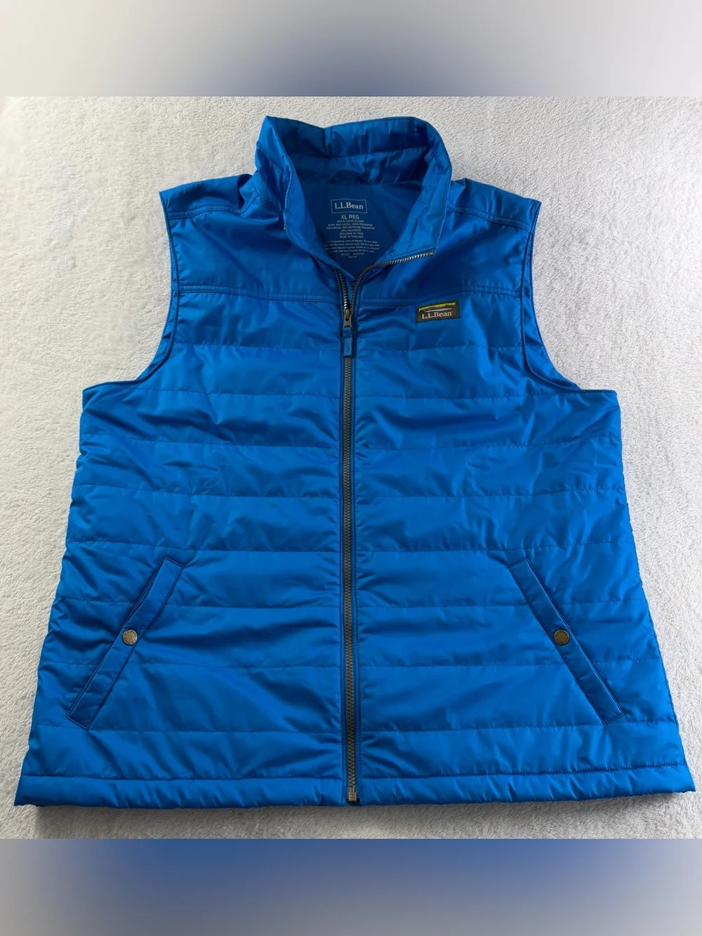 L.L.Bean Mountain Classic Puffer Vest Men XL Blue ColdShield Insulated